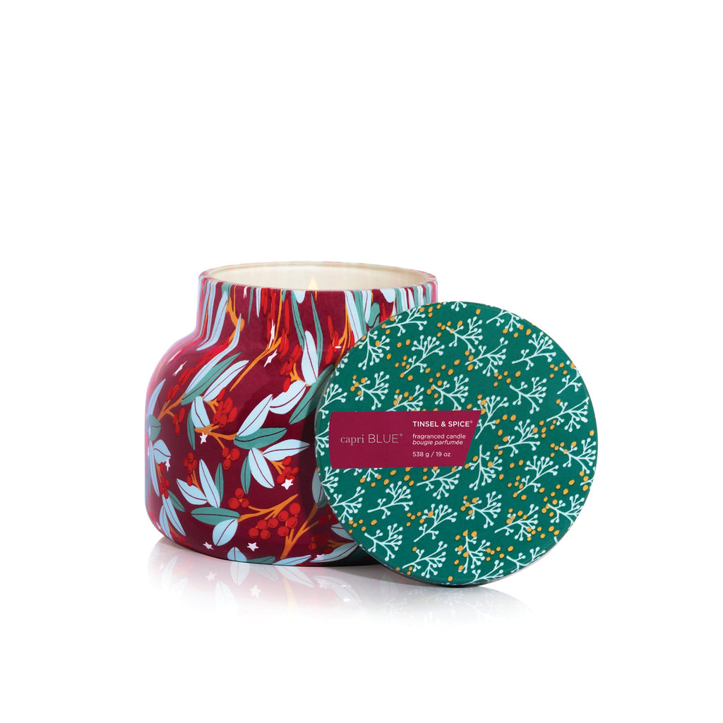 Tinsel Spice Candle Pattern Play Jar