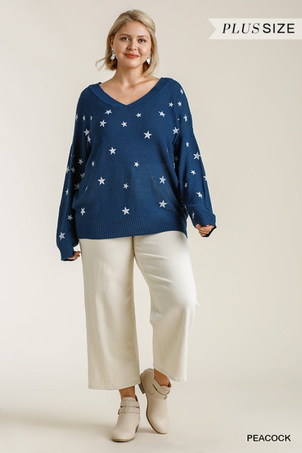 Star Print Sweater