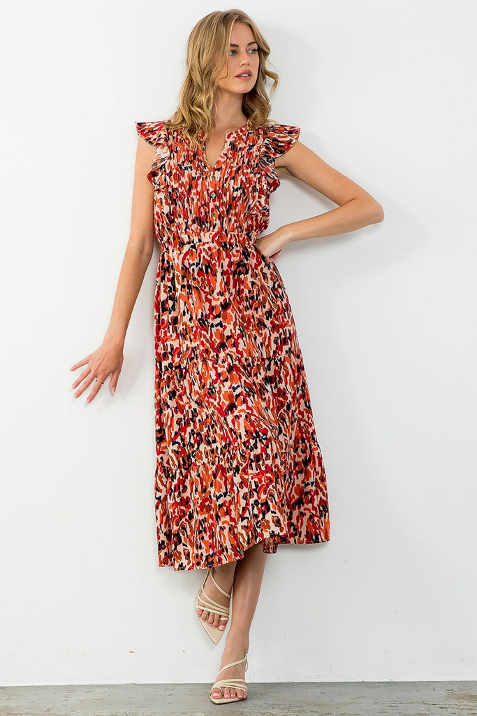 Sunset Flutter Dress