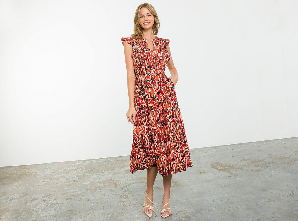 Sunset Flutter Dress