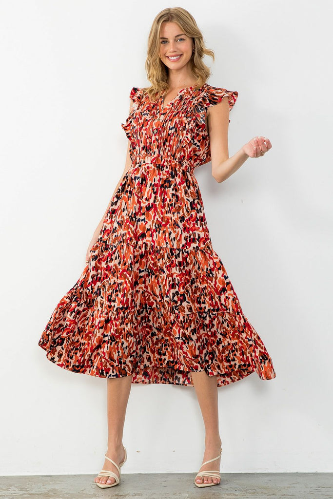 Sunset Flutter Dress