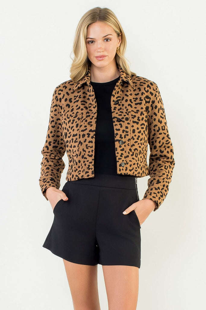 Cheetah Cropped Jacket
