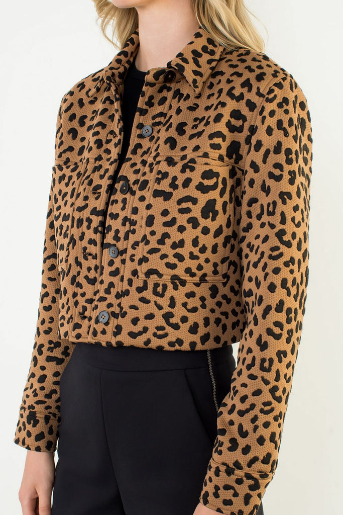 Cheetah Cropped Jacket