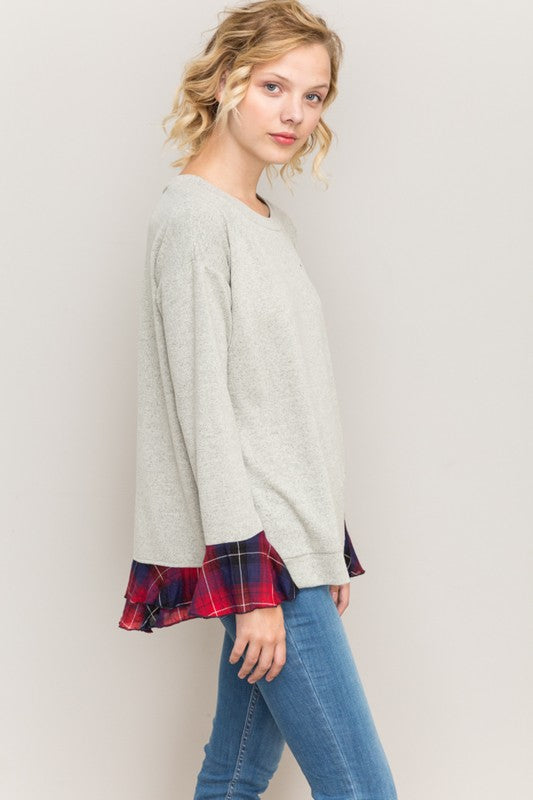 Peek A Boo Plaid Sweater