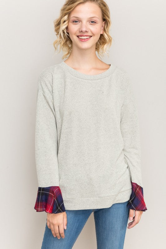 Peek A Boo Plaid Sweater