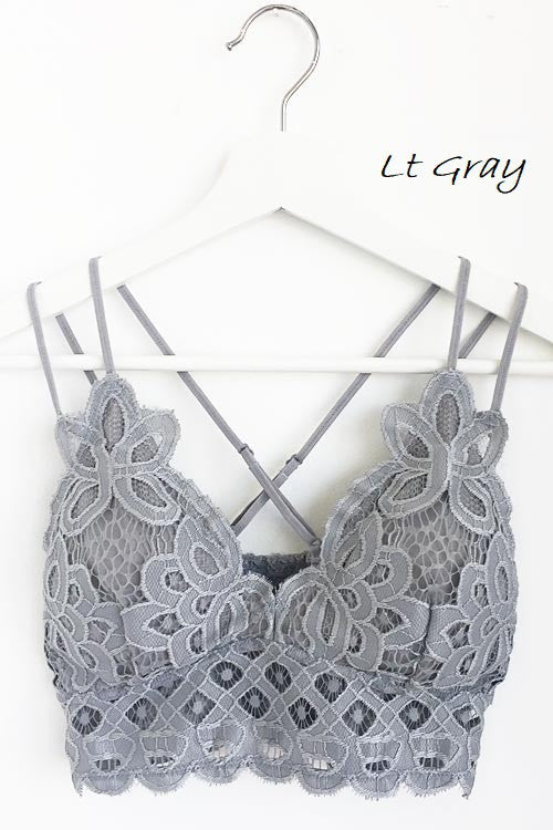 Flower Lace Bralette, All Sizes