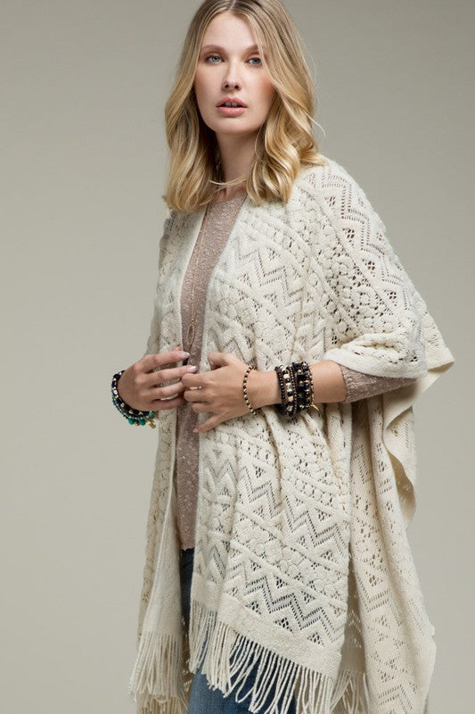 Chevron Knit Ruana
