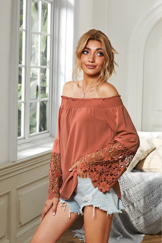 Orange Spice Crochet Top