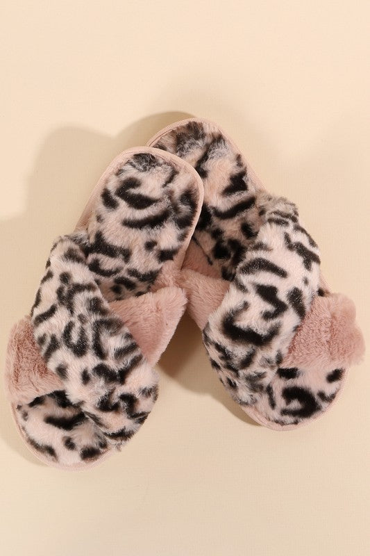Leopard Furry Slippers