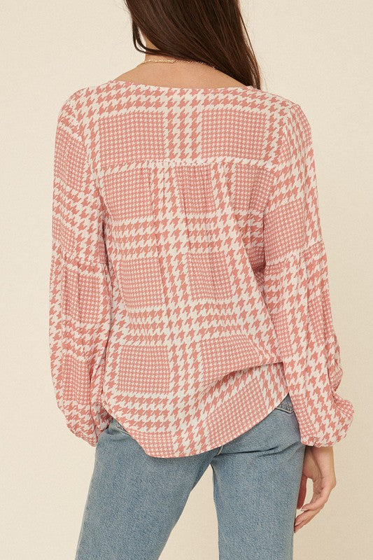 Signature Houndstooth Top