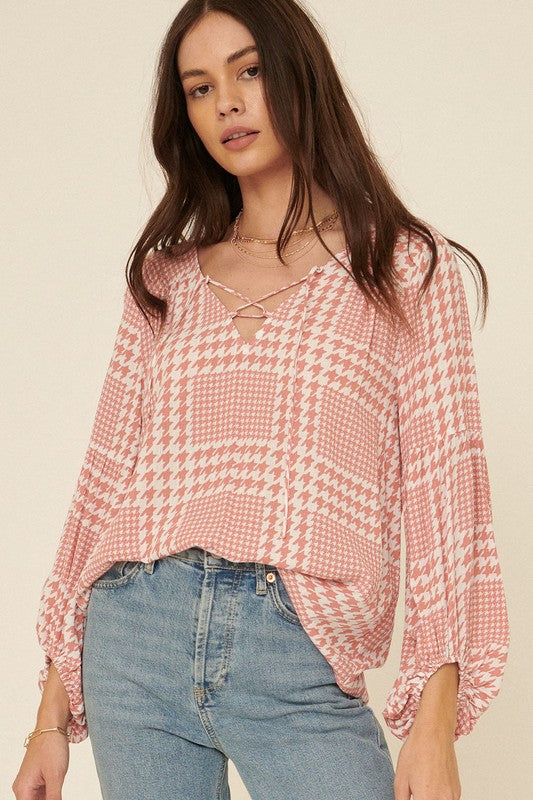 Signature Houndstooth Top