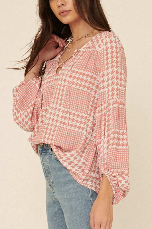 Signature Houndstooth Top