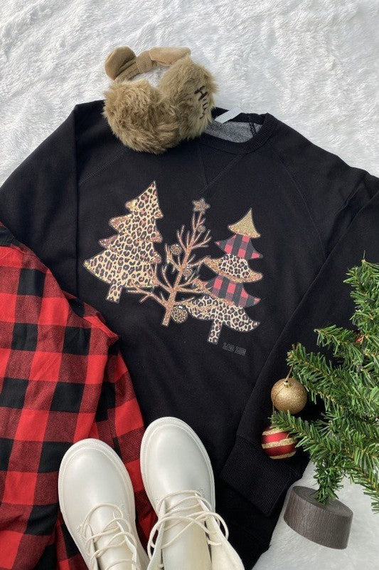 Leopard Christmas Tree Sweatshirt
