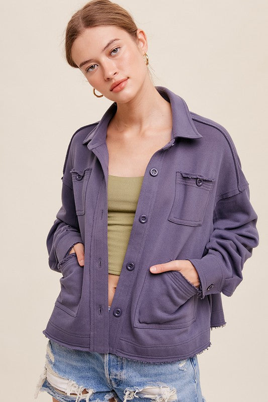 Denim Style Utility Jacket