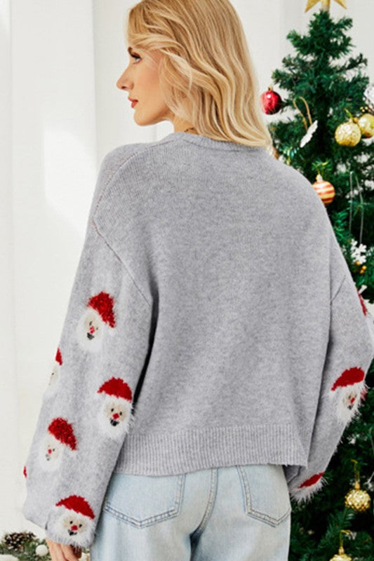 Grey Santa Sweater