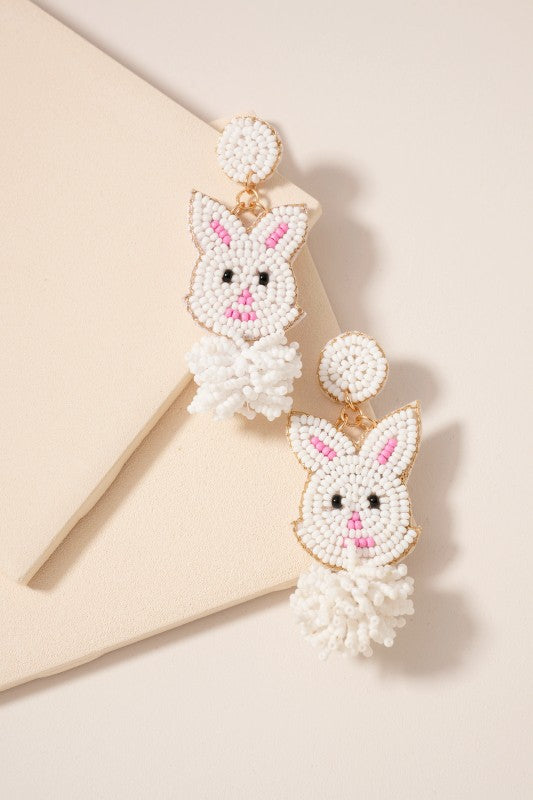 Easter Bunny Puff Earrings