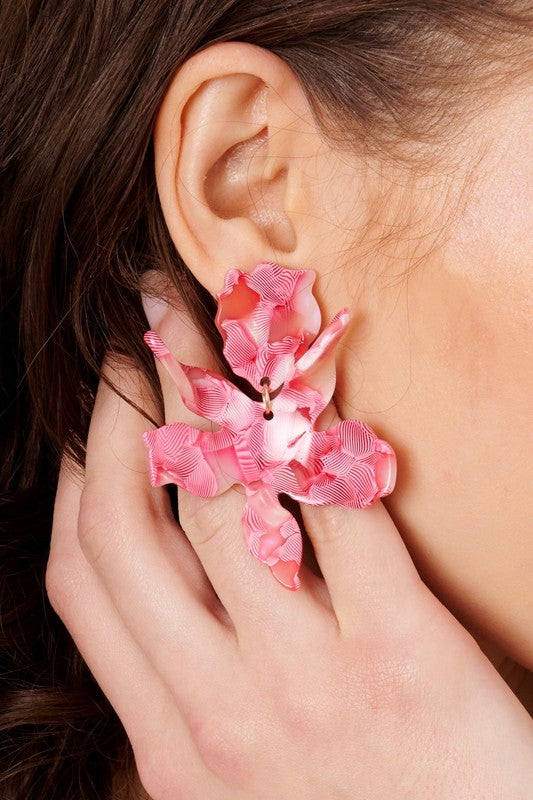 Acetate Floral Earrings