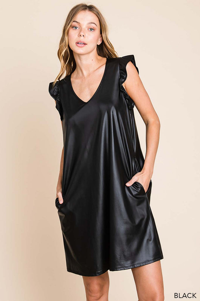 Bianca Faux Leather Dress
