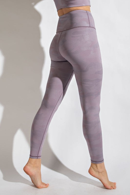 Lavender Camo Shimmer Leggings
