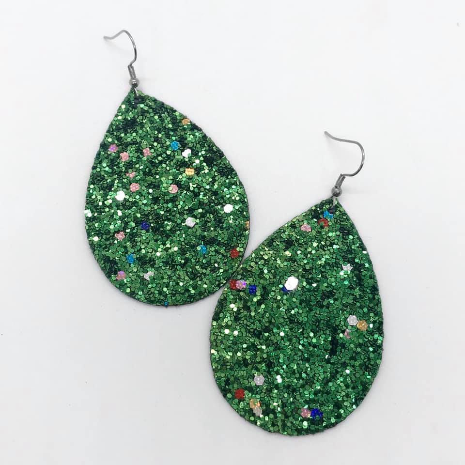 Christmas Glitter Earrings