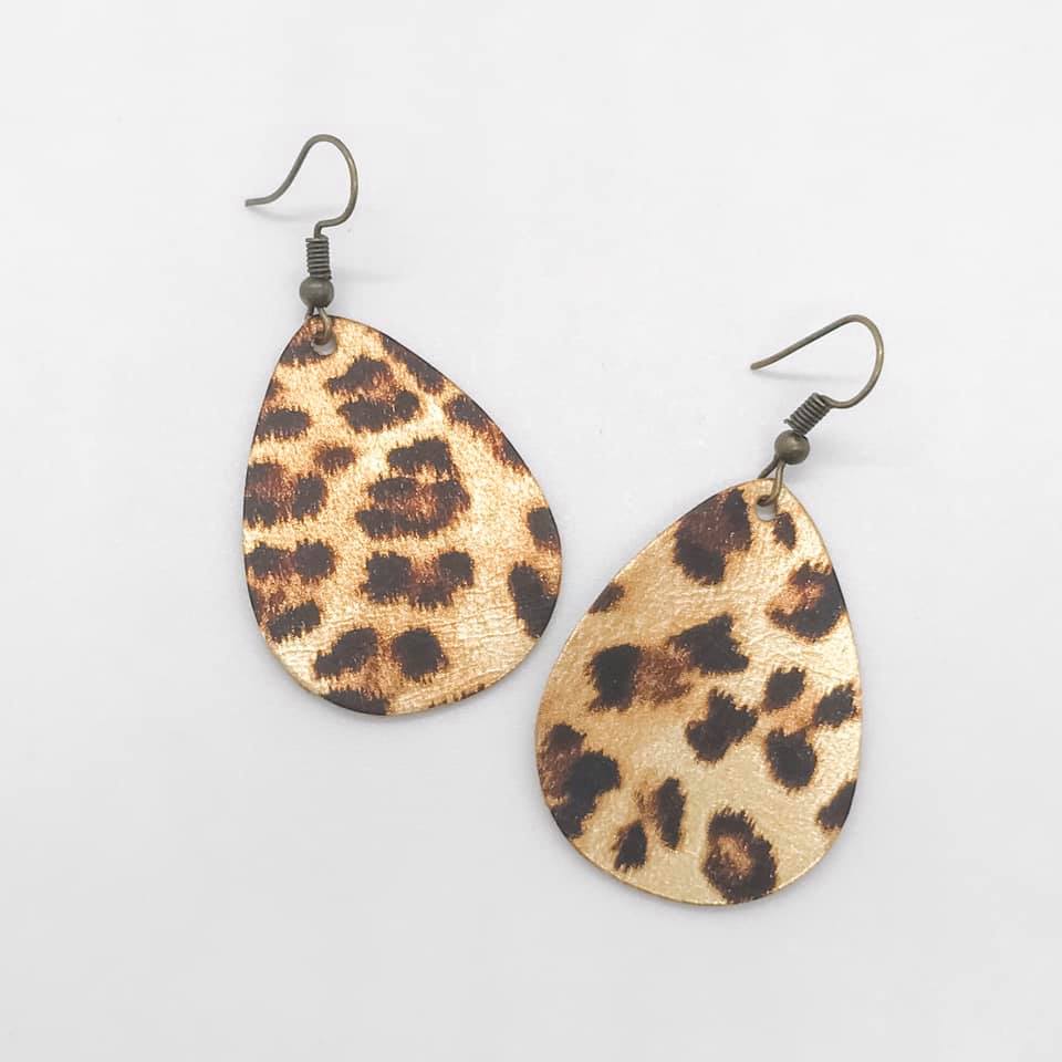 Leopard Earrings, 4 Varieties
