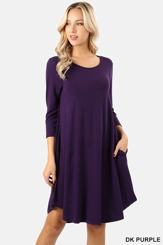 Game Day Dress, 3/4 Sleeve, Many Colors