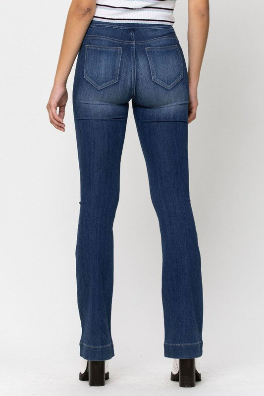 Flare Leg Pull On Jeans