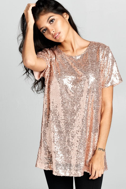Sequin Tunic Top - 2 Colors