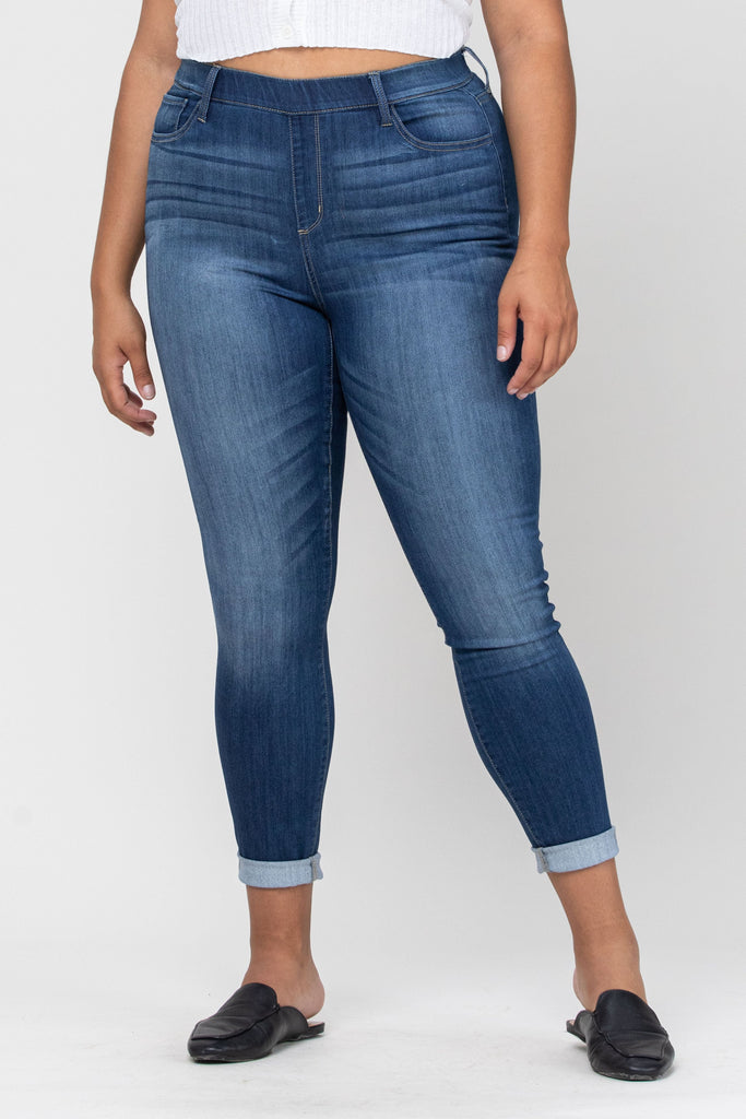 Crop Skinny Pull On Jeans